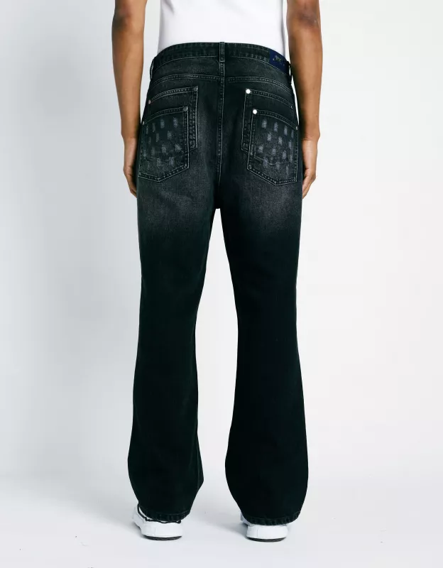 Double Pocket Jeans - Washed Black